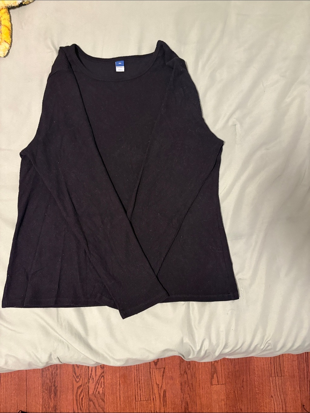 Old Navy Black Ribbed Crewneck Long Sleeve Top